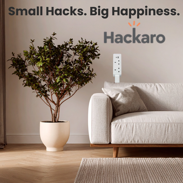 Hackaro™ Outlet Extender Stick – Type G | Extend, Rotate & Reach Any Hidden Outlet