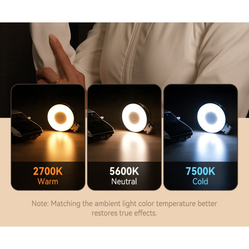 Telesin Magnetic Selfie Ring Light – Ultra Bright Clip-On LED